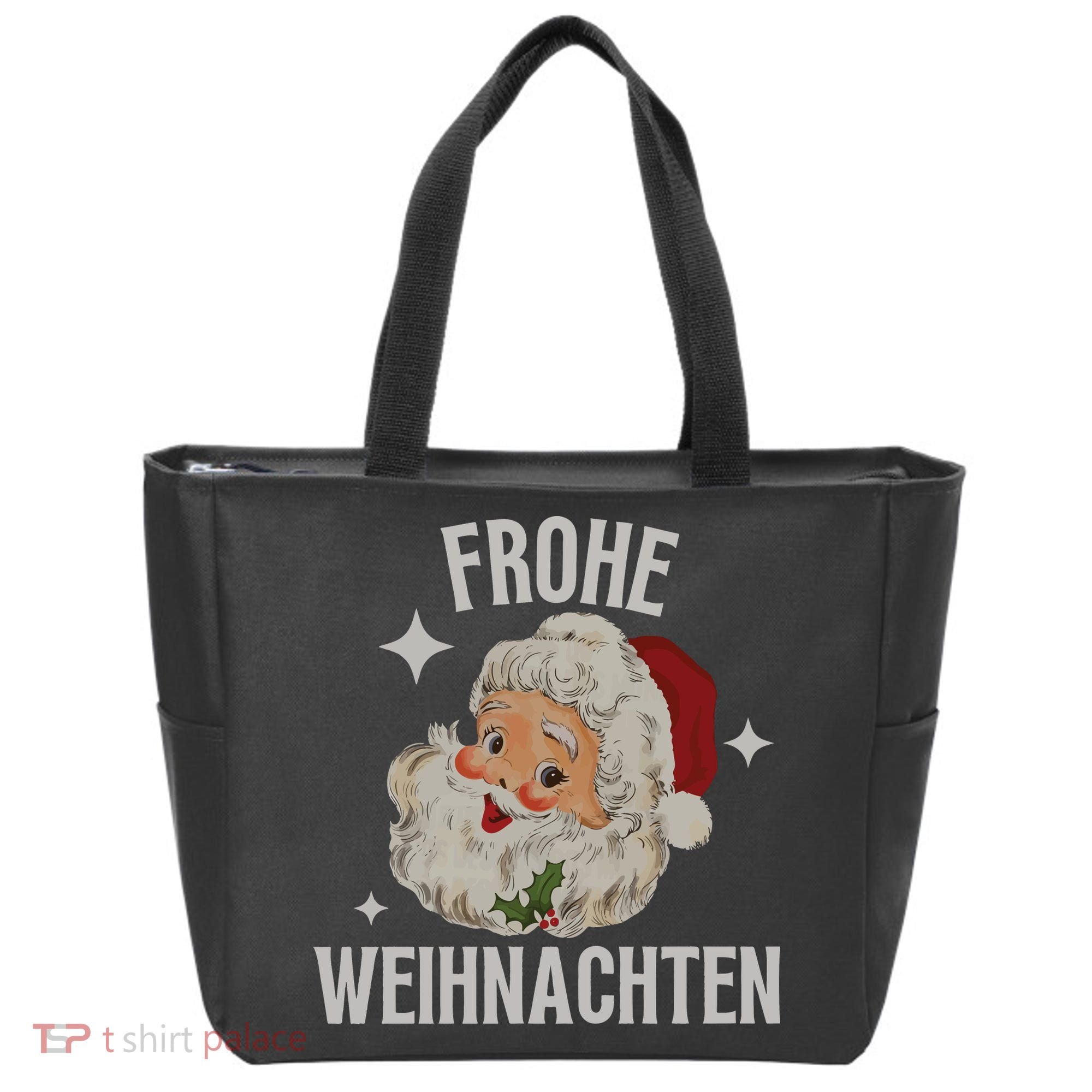 Frohe Weihnachten German Merry Christmas Tote Bag