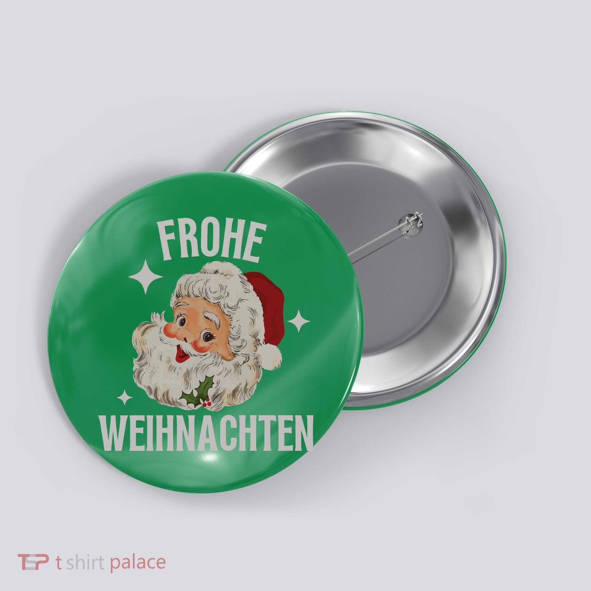 Frohe Weihnachten German Merry Christmas Button