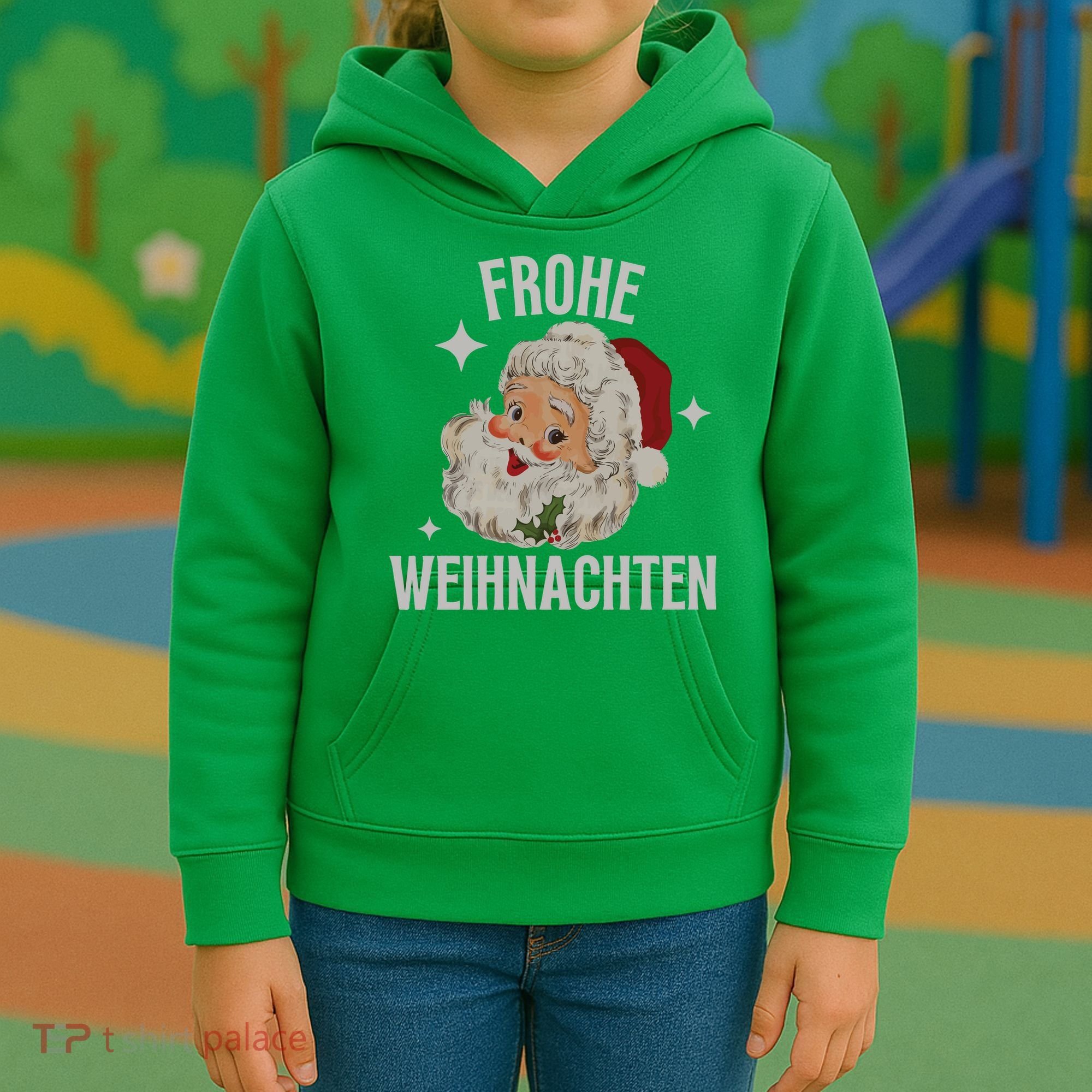 Frohe Weihnachten German Merry Christmas Kids Hoodie