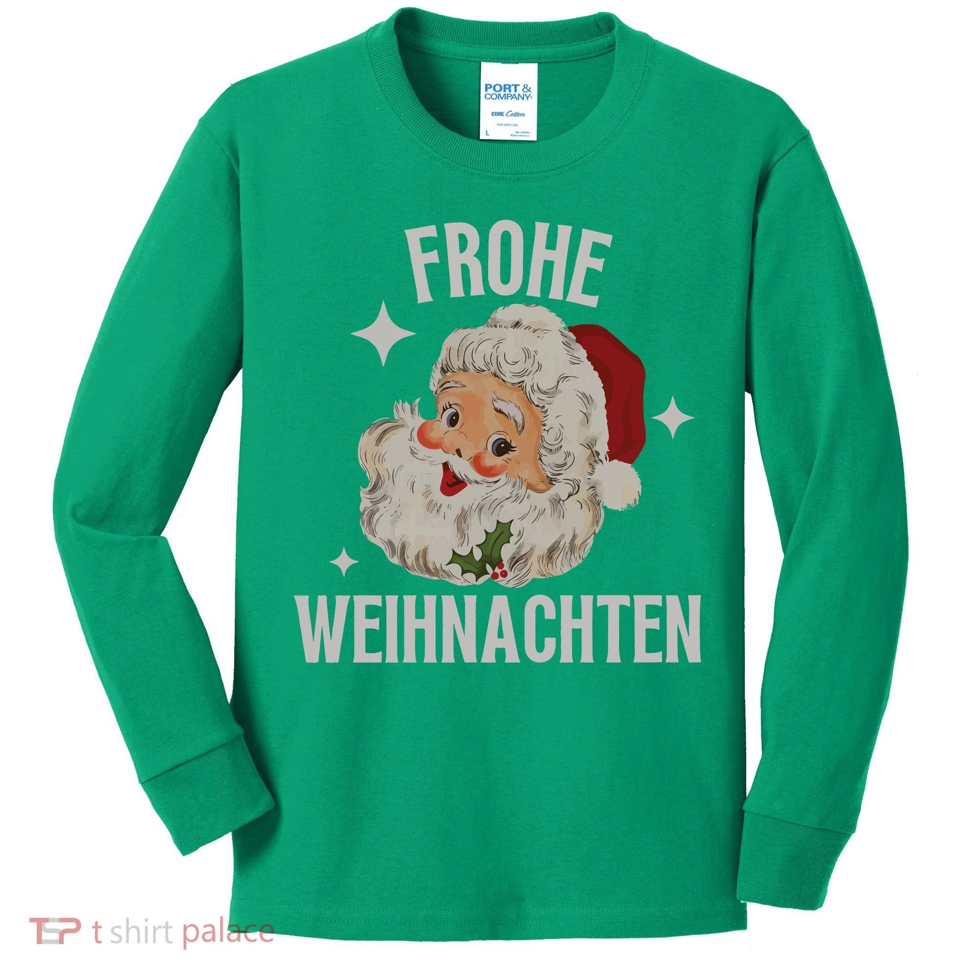 Frohe Weihnachten German Merry Christmas Kids Long Sleeve Shirt