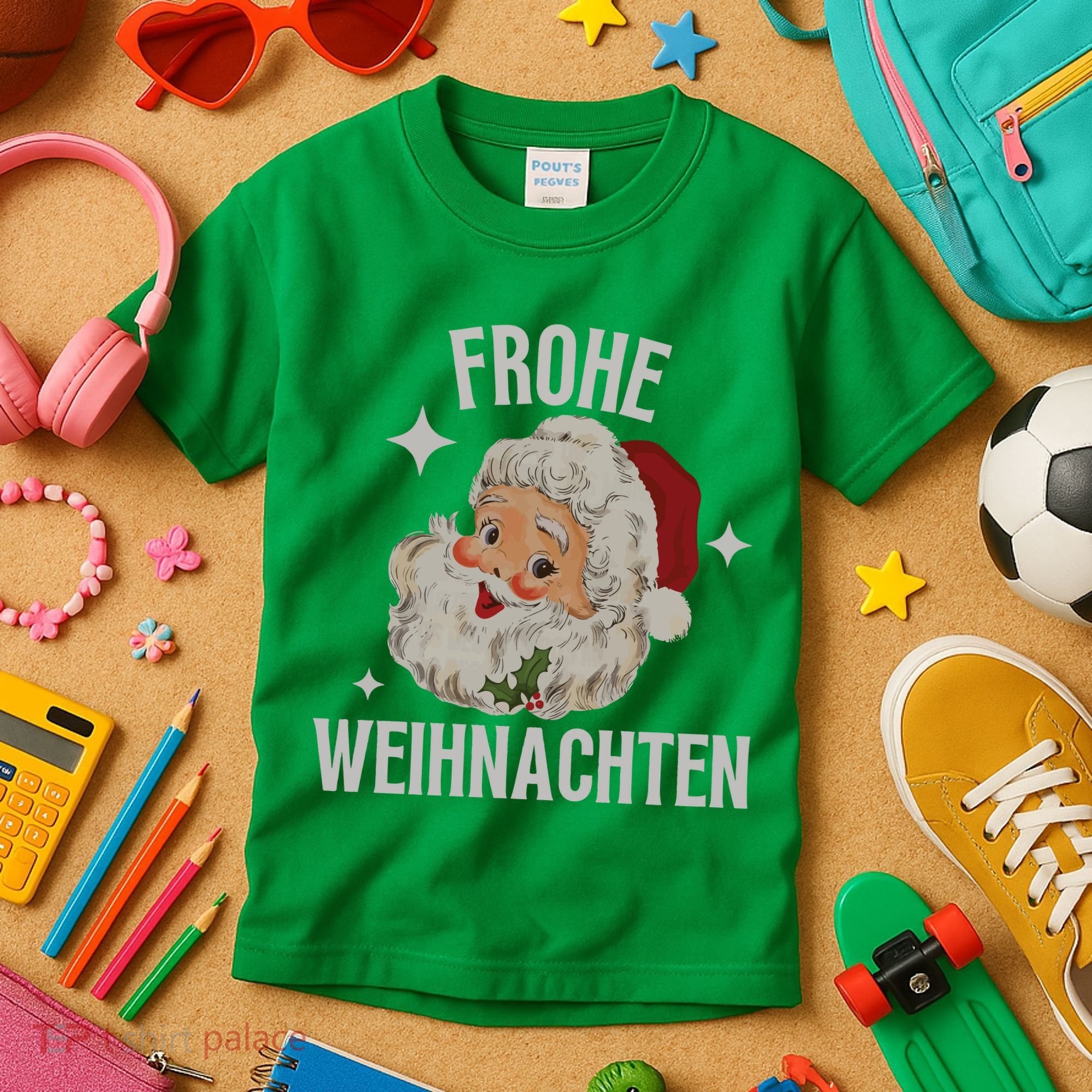 Frohe Weihnachten German Merry Christmas Kids T-Shirt