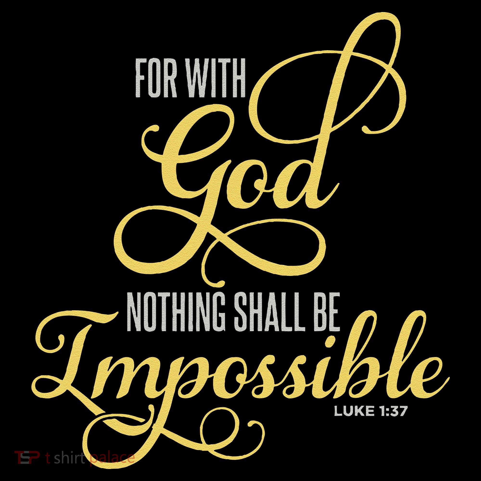 For With God Nothing Shall Be Impossible Luke 137 Christian Coffee Mug