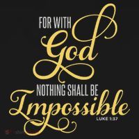 For With God Nothing Shall Be Impossible Luke 137 Christian Women's Hoodie thumb 2