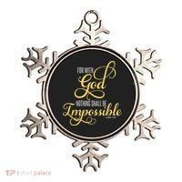 For With God Nothing Shall Be Impossible Luke 137 Christian Ornament thumb 0
