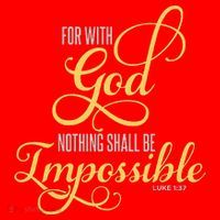 For With God Nothing Shall Be Impossible Luke 137 Christian Santa Hat thumb 1