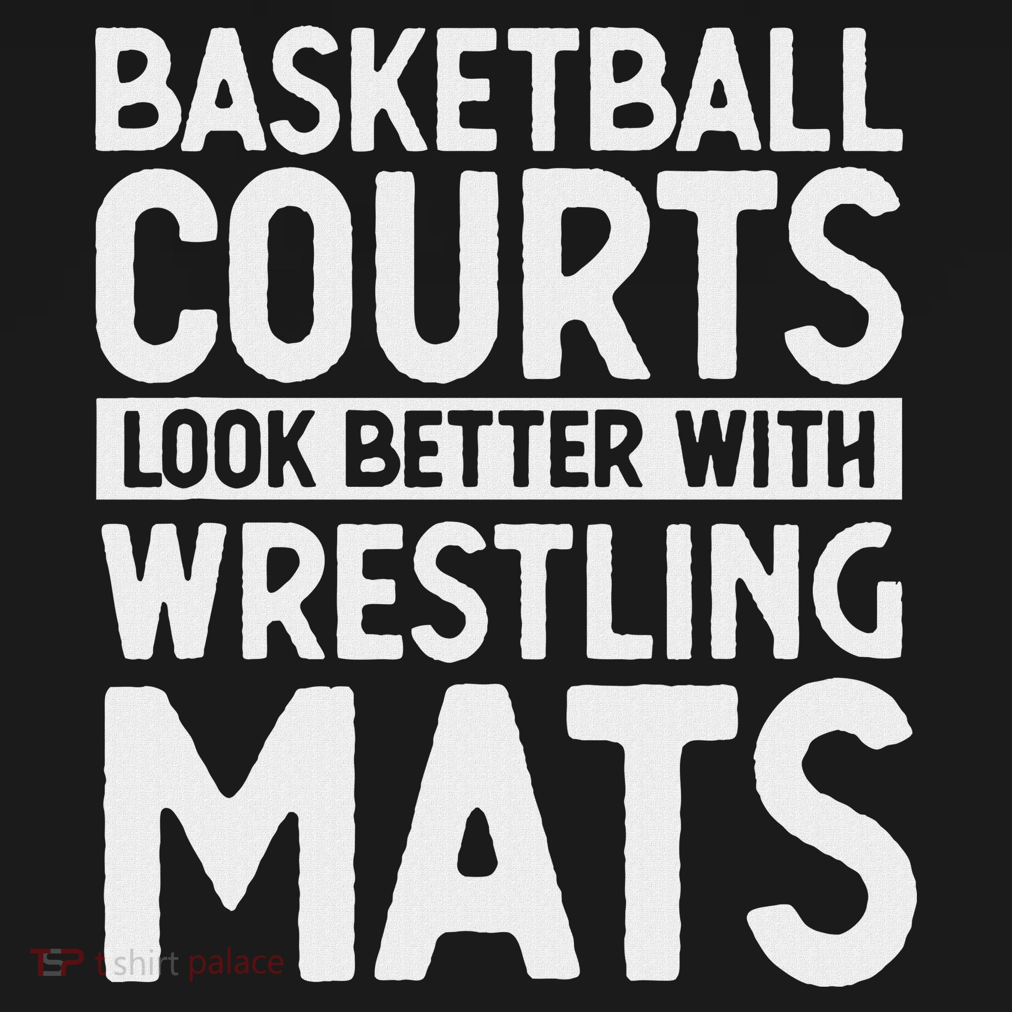 Funny Wrestler Gag Basketball Courts Look Better Wrestling Women's Hoodie
