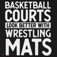 Funny Wrestler Gag Basketball Courts Look Better Wrestling Toddler Hoodie thumb 2