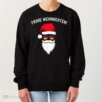 Frohe Weihnachten! German Santa Hat Germany Flag Sunglasses Women's Sweatshirt thumb 0
