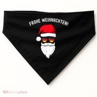 Frohe Weihnachten! German Santa Hat Germany Flag Sunglasses USA-Made Doggie Bandana thumb 0