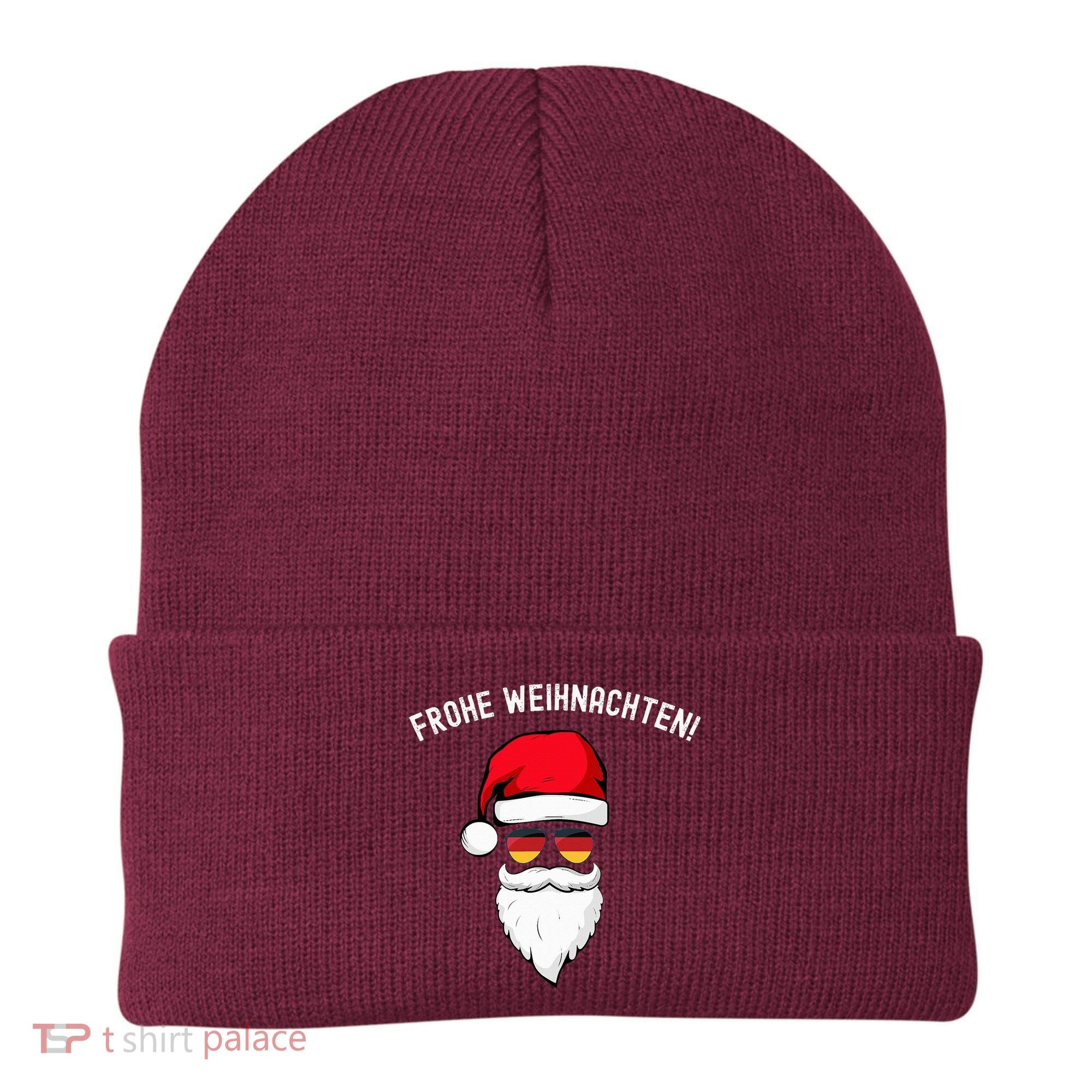 Frohe Weihnachten! German Santa Hat Germany Flag Sunglasses Beanie