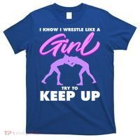 Funny Wrestler Gift Cool Female Wrestling Lover Athlete Gift T-Shirt thumb 0