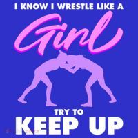 Funny Wrestler Gift Cool Female Wrestling Lover Athlete Gift Polo thumb 2
