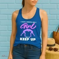 Funny Wrestler Gift Cool Female Wrestling Lover Athlete Gift Women's Tank Top thumb 2