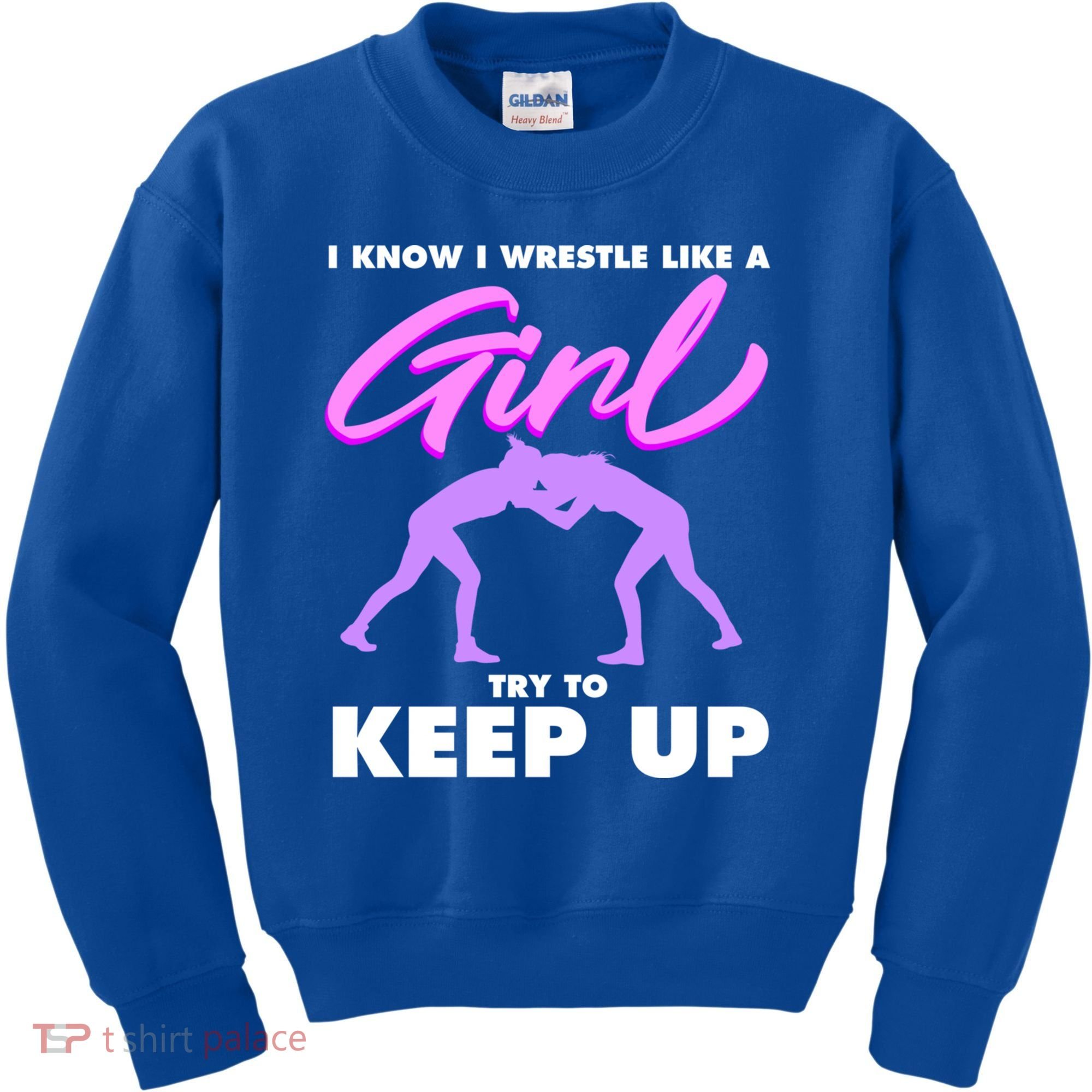 Funny Wrestler Gift Cool Female Wrestling Lover Athlete Gift Kids Sweatshirt