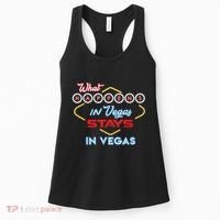 Funny What Happens In Vegas Stays In Vegas Gift Women's Tank Top thumb 0