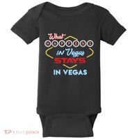 Funny What Happens In Vegas Stays In Vegas Gift Baby Bodysuit thumb 0