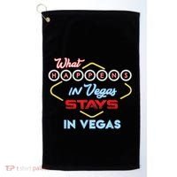Funny What Happens In Vegas Stays In Vegas Gift Golf Towel thumb 0