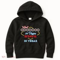 Funny What Happens In Vegas Stays In Vegas Gift Kids Hoodie thumb 0
