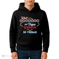 Funny What Happens In Vegas Stays In Vegas Gift Kids Hoodie thumb 4