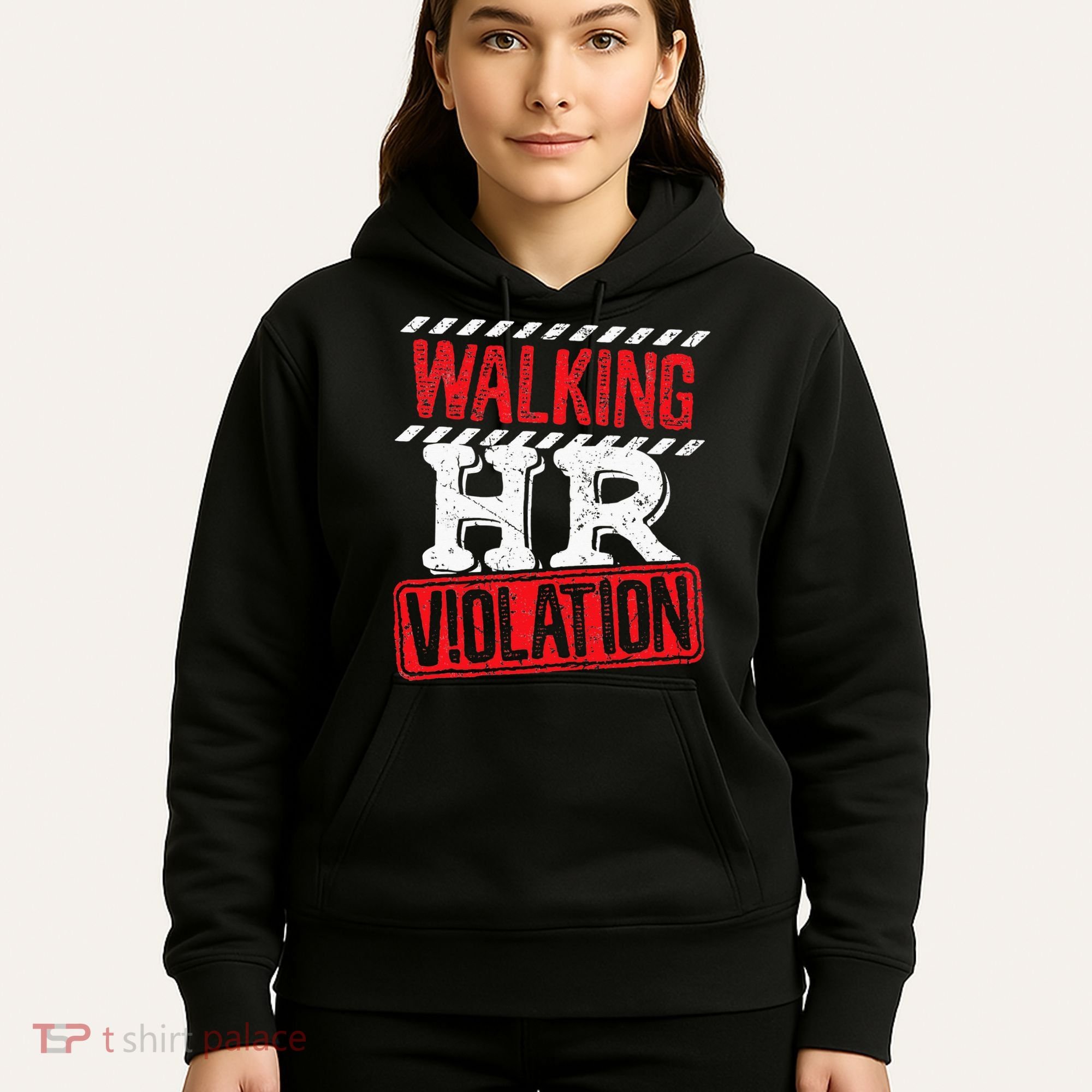 Funny Walking HR Violation Politically Incorrect Hoodie