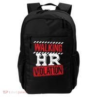 Funny Walking HR Violation Politically Incorrect Backpack thumb 0