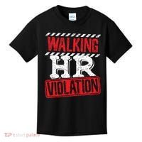 Funny Walking HR Violation Politically Incorrect Kids T-Shirt thumb 0