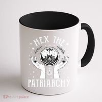 Feminist Witch Hex The Patriarchy Halloween Witch Vibes Great Gift Coffee Mug thumb 1