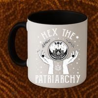 Feminist Witch Hex The Patriarchy Halloween Witch Vibes Great Gift Coffee Mug thumb 2