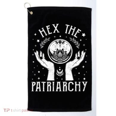 Feminist Witch Hex The Patriarchy Halloween Witch Vibes Great Gift Golf Towel