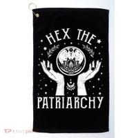 Feminist Witch Hex The Patriarchy Halloween Witch Vibes Great Gift Golf Towel thumb 0
