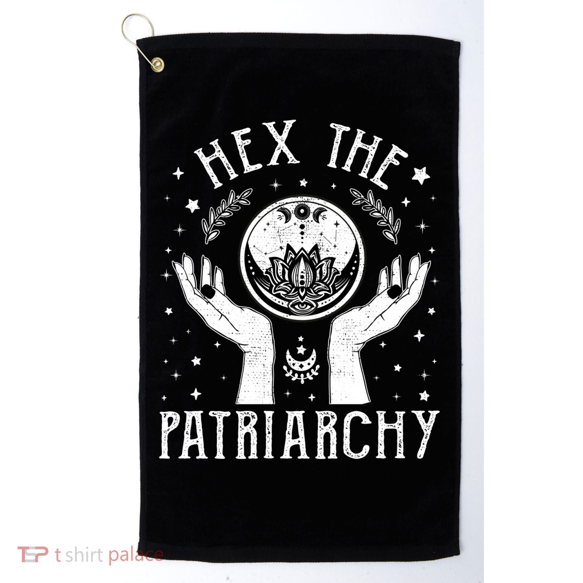 Feminist Witch Hex The Patriarchy Halloween Witch Vibes Great Gift Golf Towel