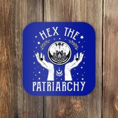 Feminist Witch Hex The Patriarchy Halloween Witch Vibes Great Gift Coaster
