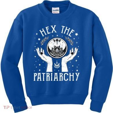 Feminist Witch Hex The Patriarchy Halloween Witch Vibes Great Gift Kids Sweatshirt