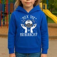 Feminist Witch Hex The Patriarchy Halloween Witch Vibes Great Gift Kids Hoodie thumb 3