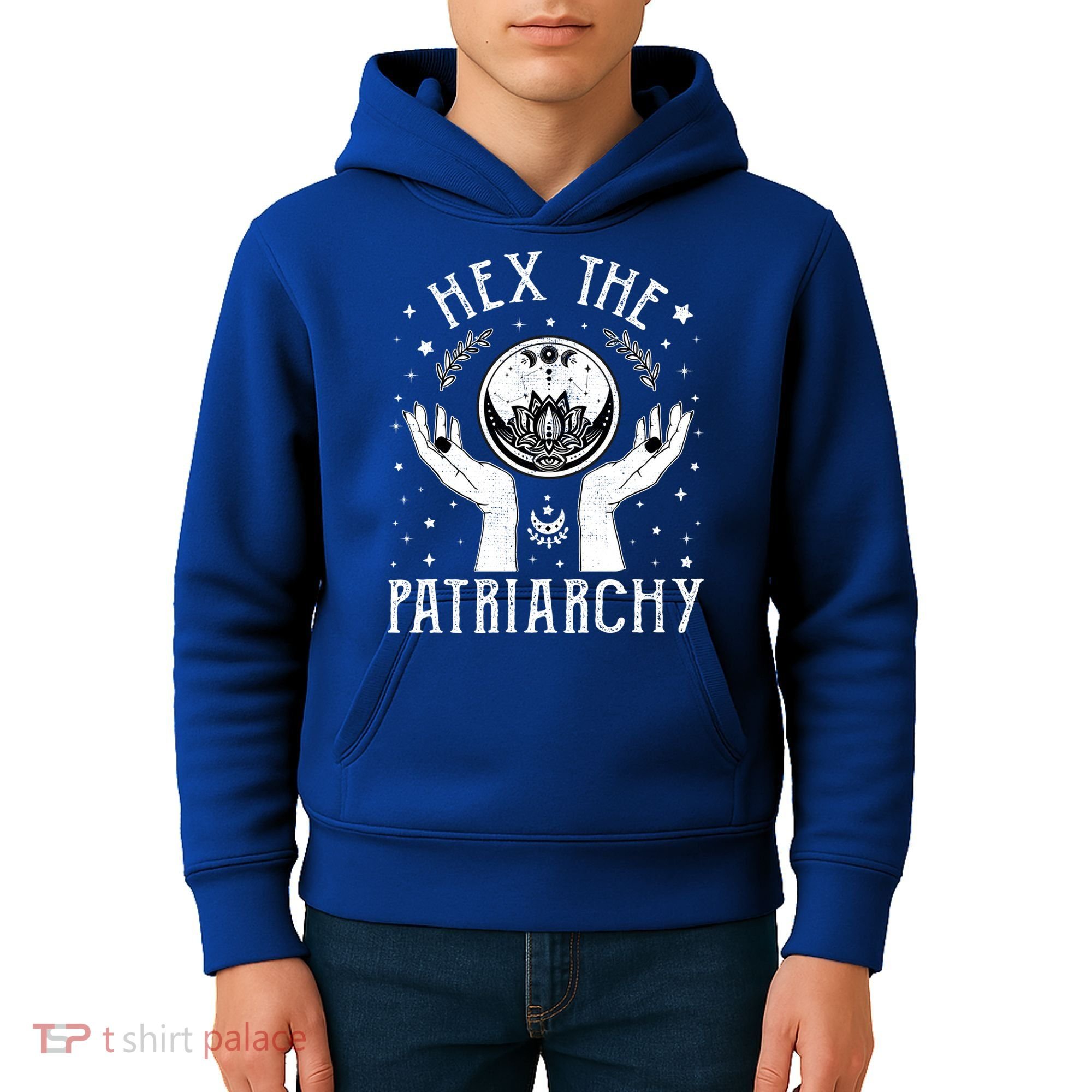 Feminist Witch Hex The Patriarchy Halloween Witch Vibes Great Gift Kids Hoodie