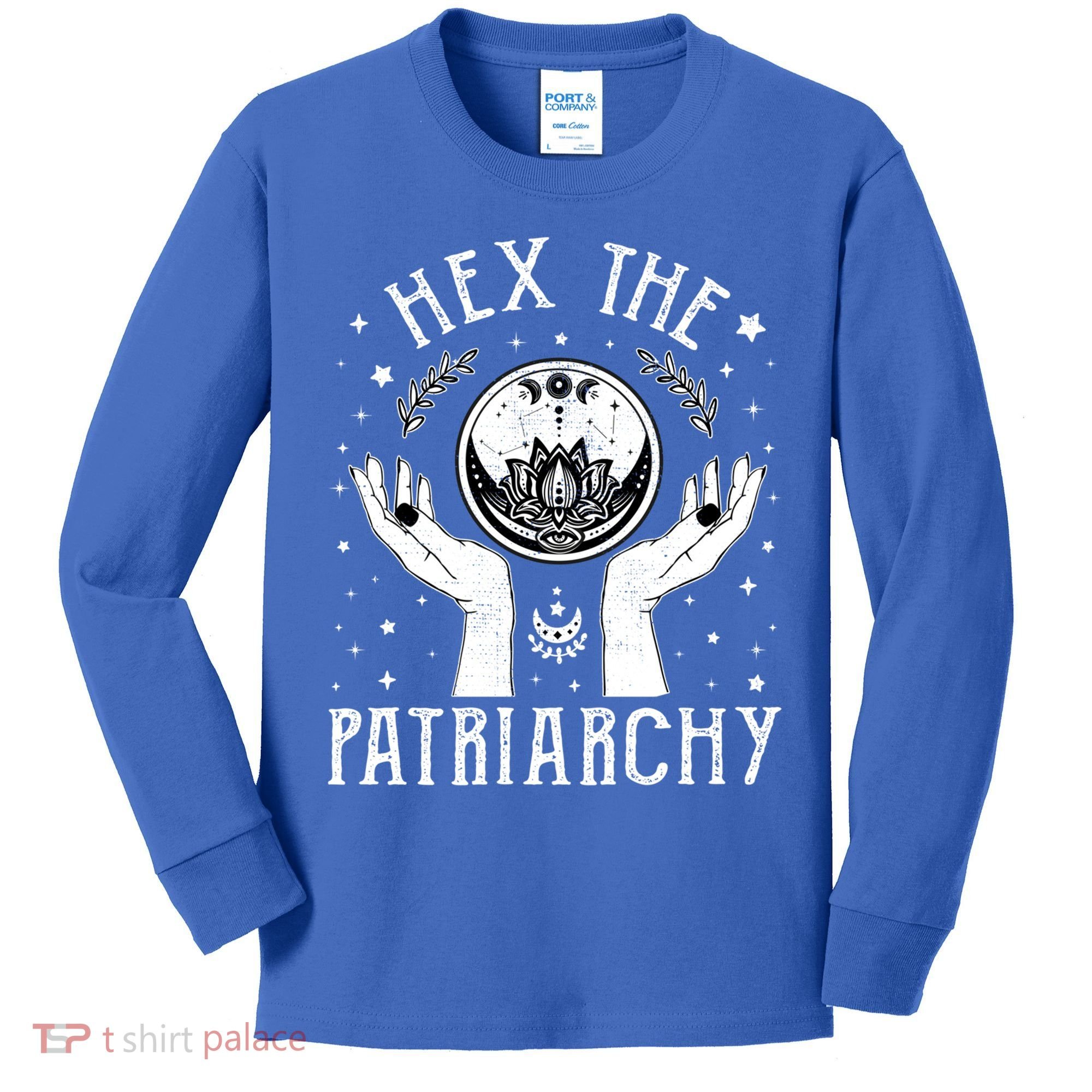 Feminist Witch Hex The Patriarchy Halloween Witch Vibes Great Gift Kids Long Sleeve Shirt