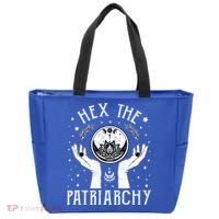 Feminist Witch Hex The Patriarchy Halloween Witch Vibes Great Gift Tote Bag thumb 0