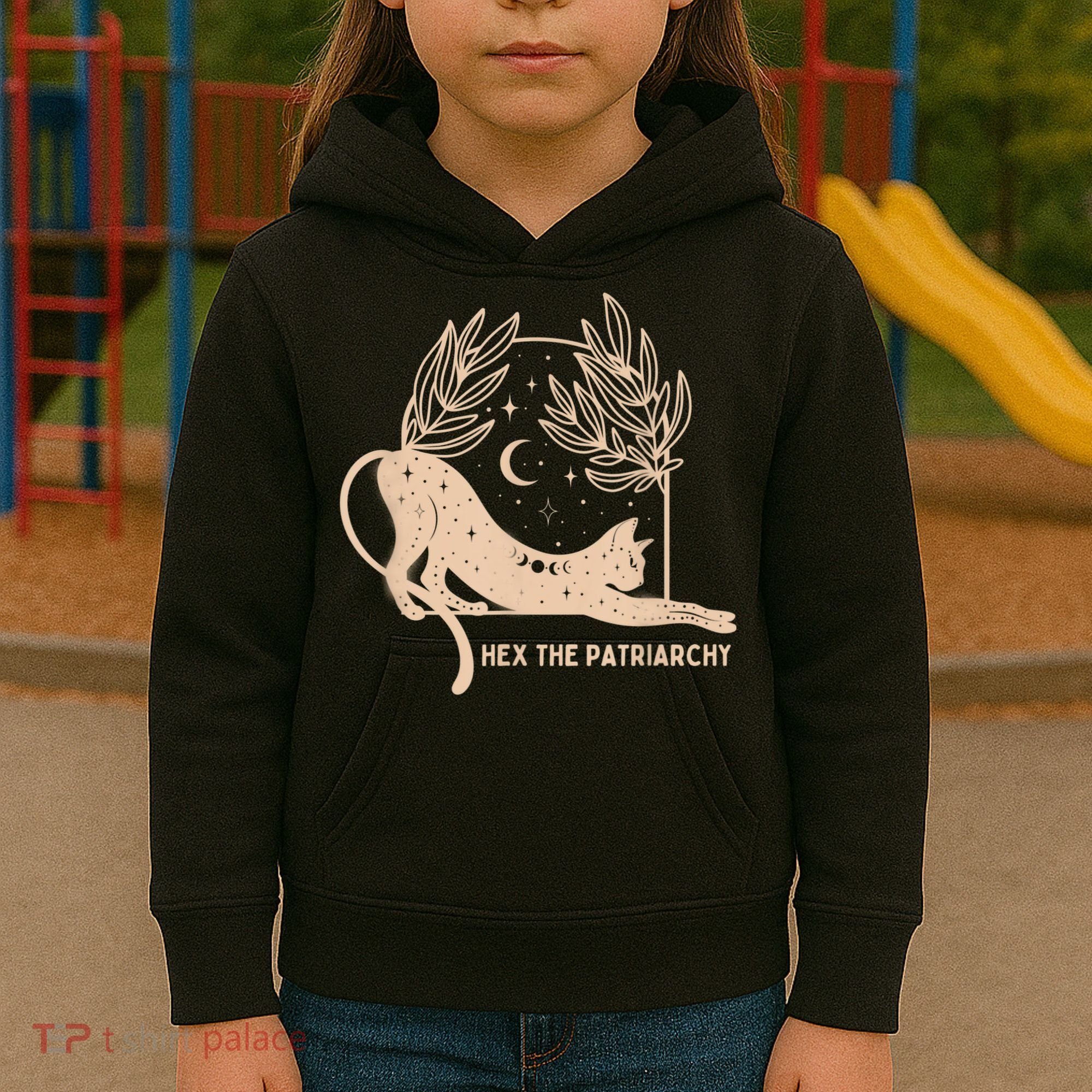 Feminist Witch, Hex The Patriarchy Kids Hoodie