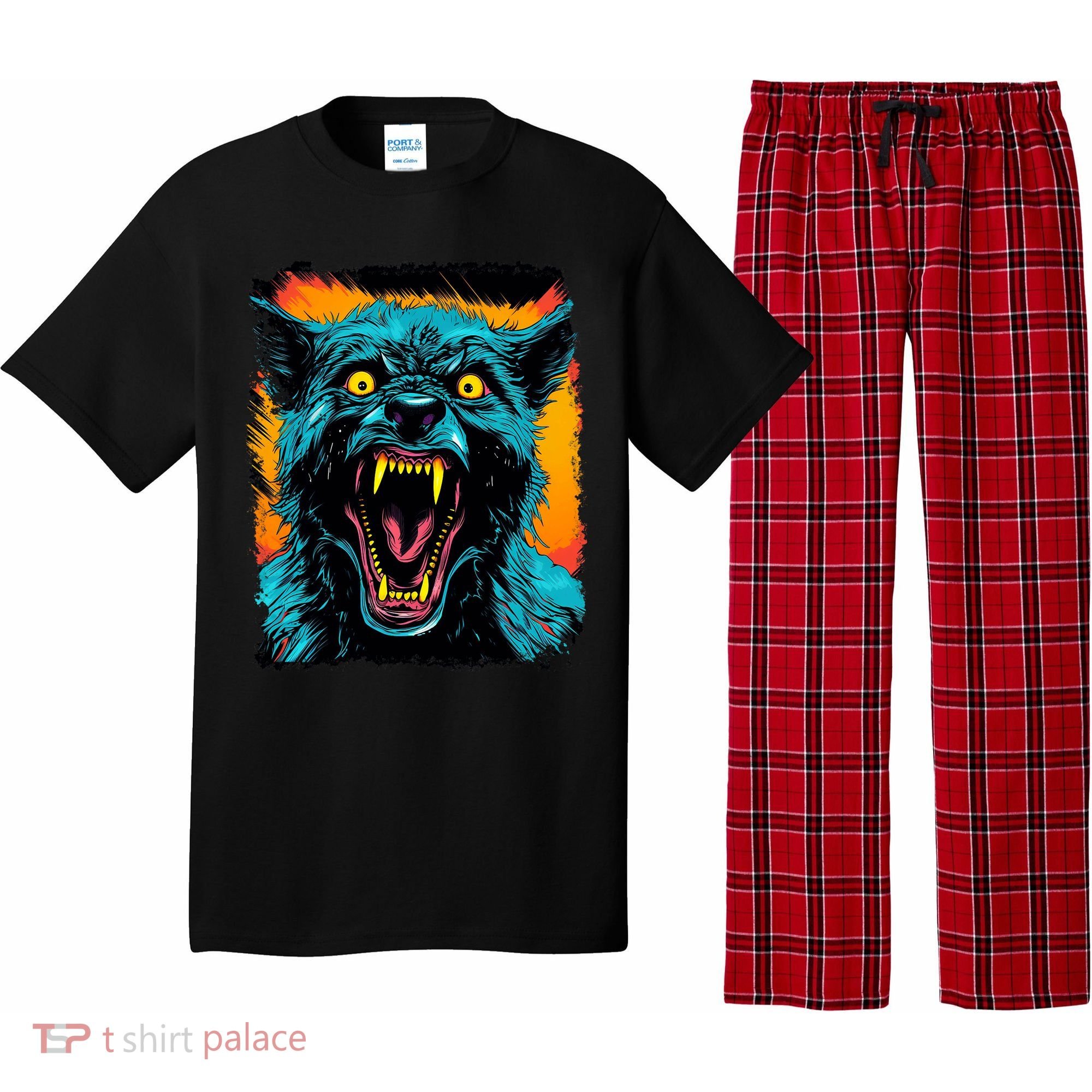 Frightnightfits Werewolf Halloween Pajama Set