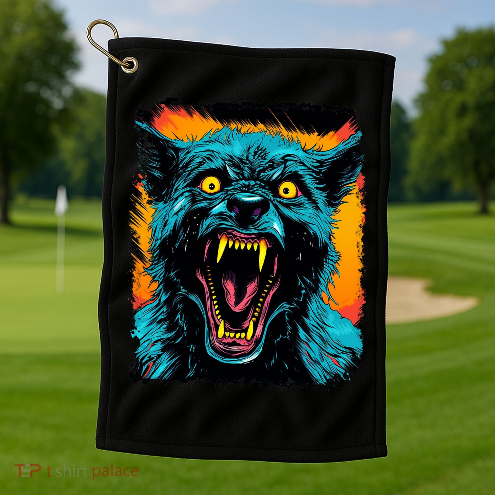 Frightnightfits Werewolf Halloween Golf Towel