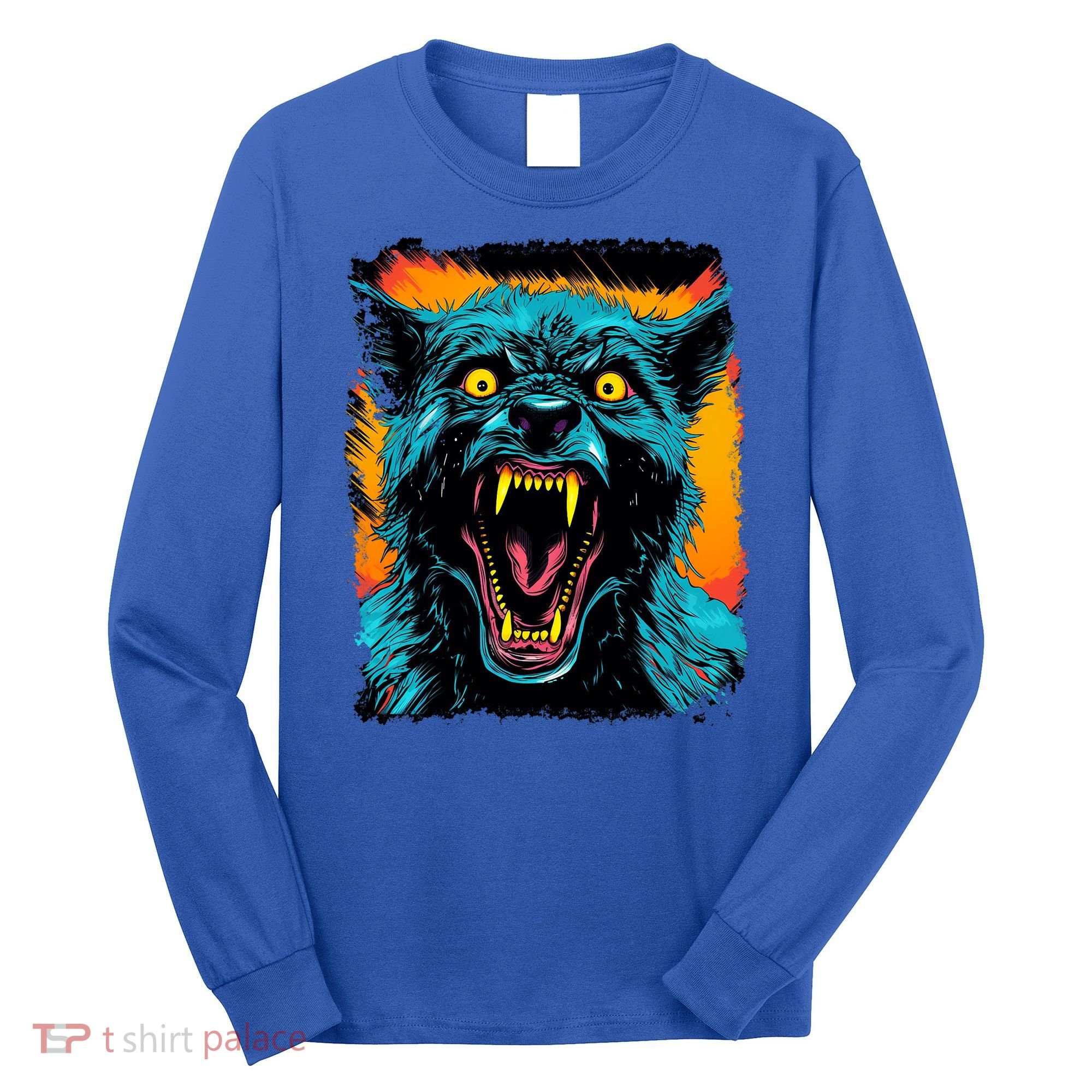 Frightnightfits Werewolf Halloween Long Sleeve Shirt