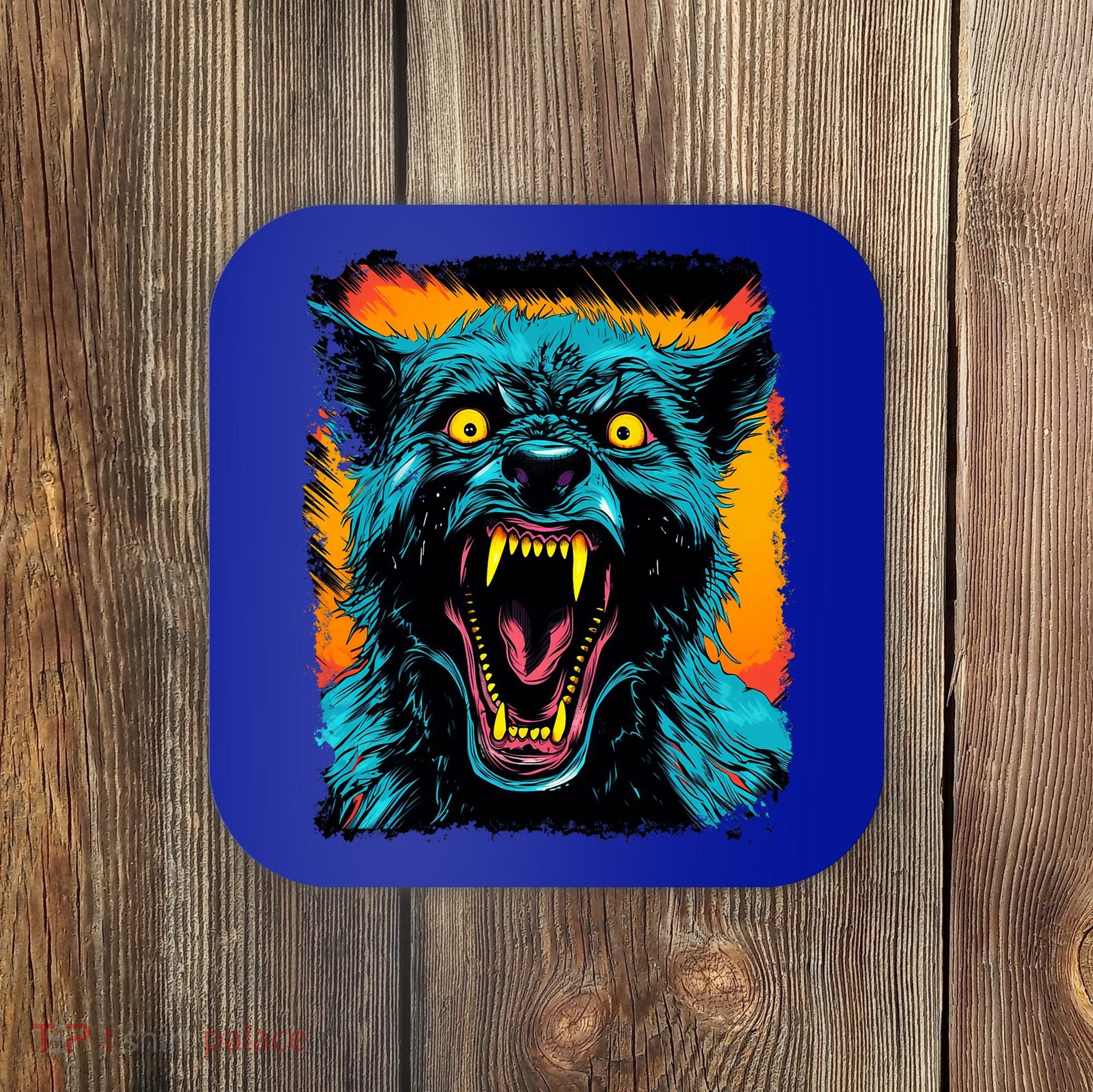 Frightnightfits Werewolf Halloween Coaster