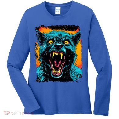 Frightnightfits Werewolf Halloween Women's Long Sleeve Shirt