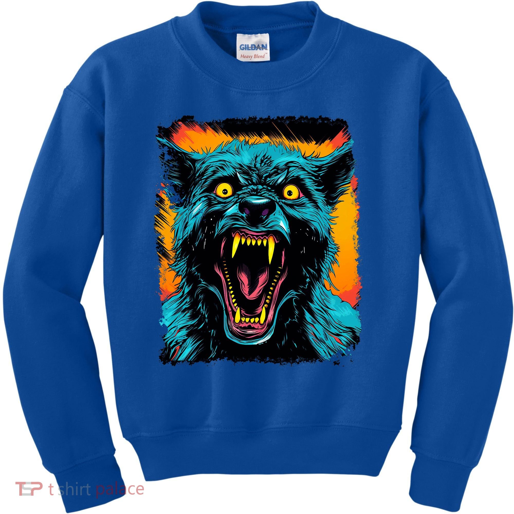 Frightnightfits Werewolf Halloween Kids Sweatshirt