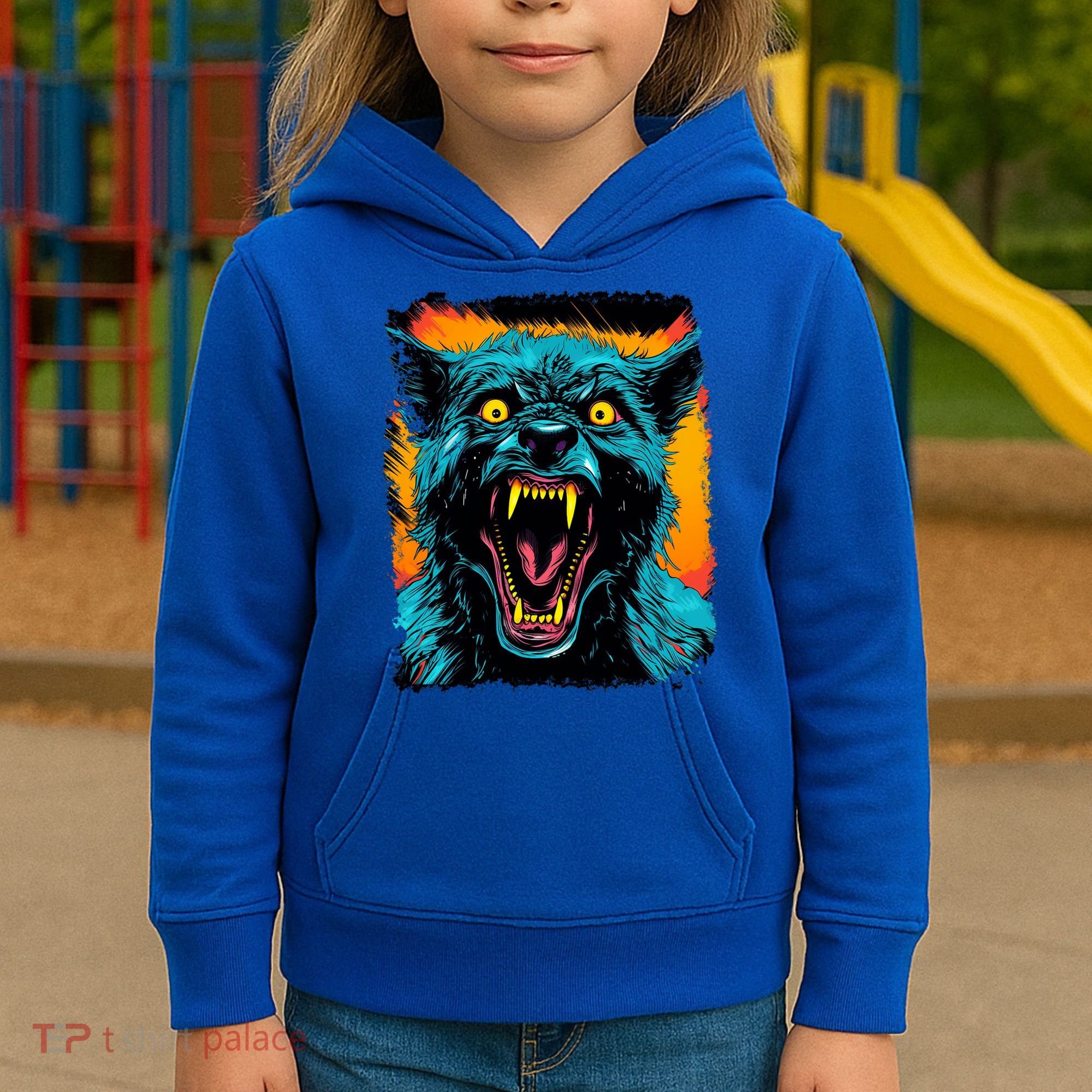 Frightnightfits Werewolf Halloween Kids Hoodie