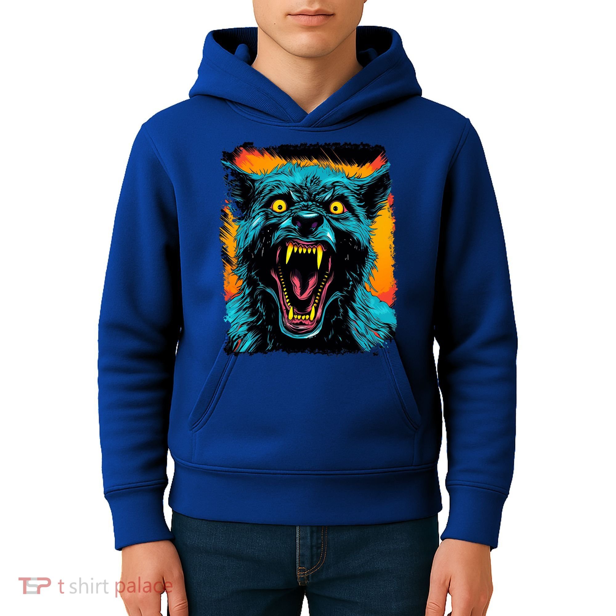 Frightnightfits Werewolf Halloween Kids Hoodie