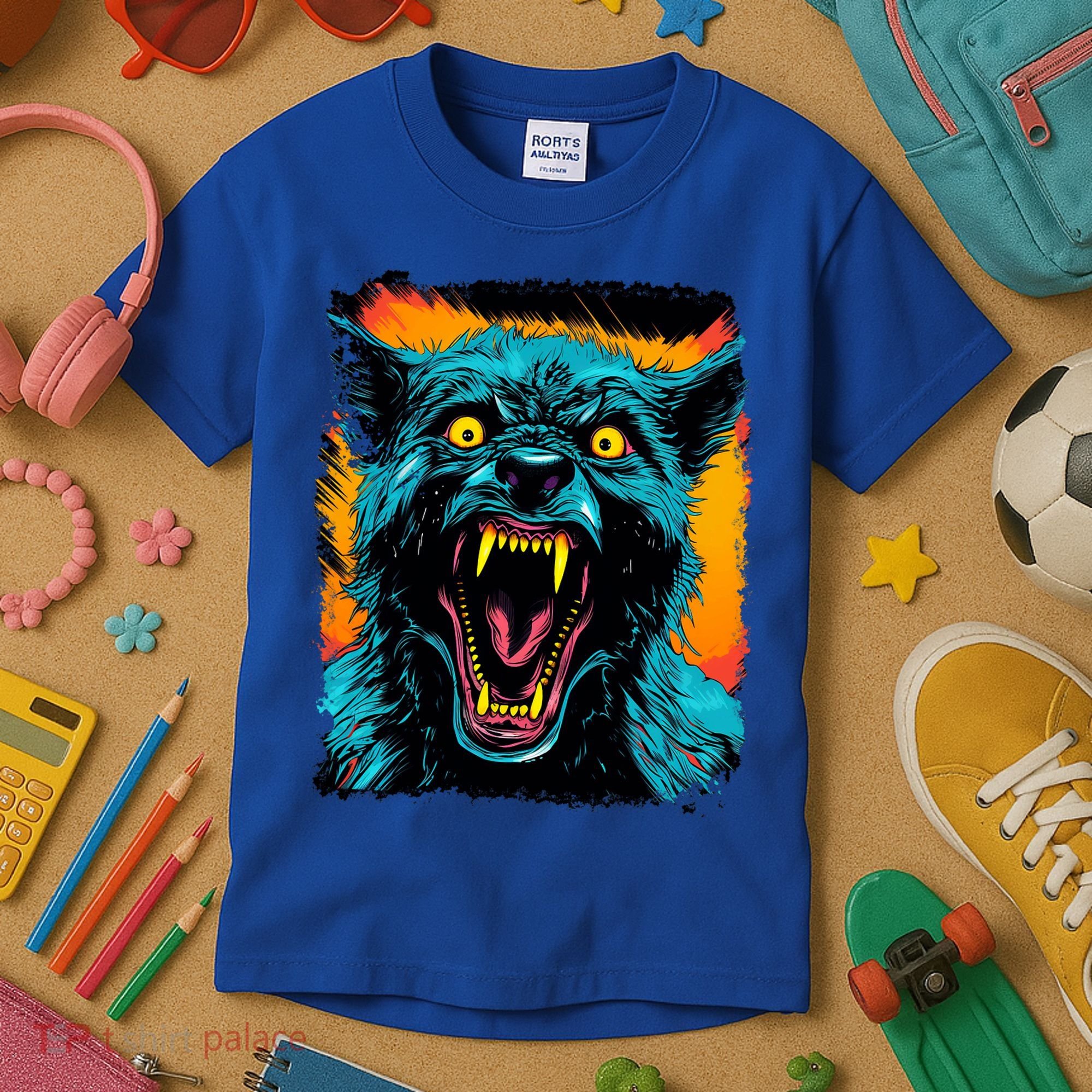 Frightnightfits Werewolf Halloween Kids T-Shirt