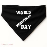 Funny World Hemophilia Day Great Gift USA-Made Doggie Bandana thumb 0