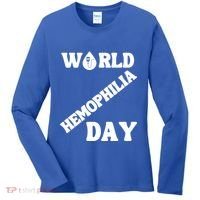 Funny World Hemophilia Day Great Gift Women's Long Sleeve Shirt thumb 0