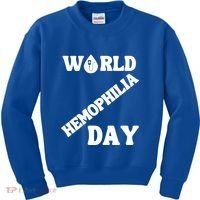 Funny World Hemophilia Day Great Gift Kids Sweatshirt thumb 0